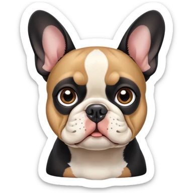 bulldog frances black and tan sticker