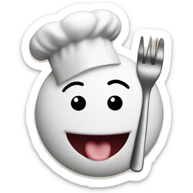 Smiley face with a chefs kiss hand sticker