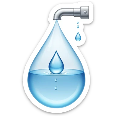 water droplet with a prohibition sign sticker