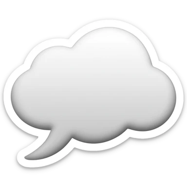 white cloud chat bubble with a f on it sticker
