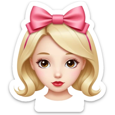 Coquette bow cute sticker