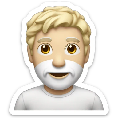 White m'en whit juste corps sticker