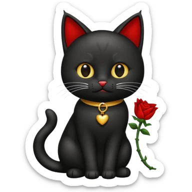 gato gotico lanzando un beso sticker