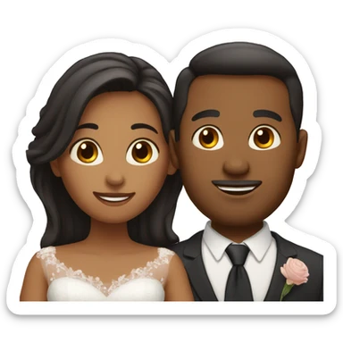 a couple who are married sticker