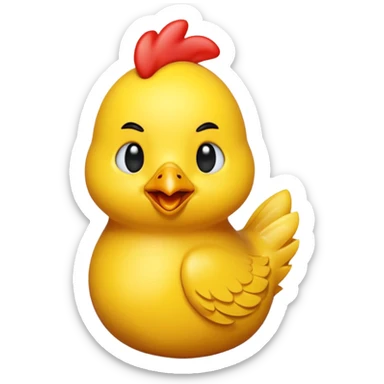 chicken 3d imoji transparen with with sticker