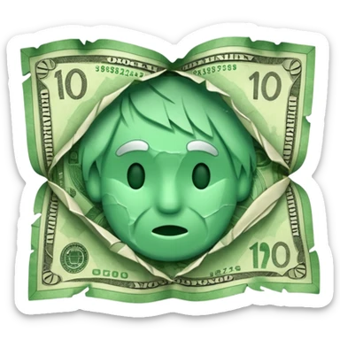 Ripped money sticker