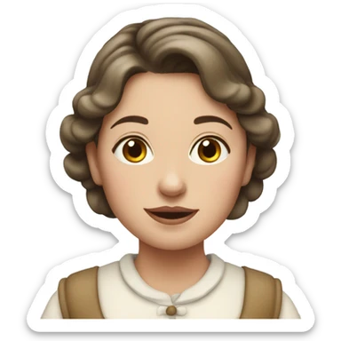 Milkmaid portrait  sticker