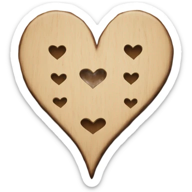 wooden heart wedding guest book sticker