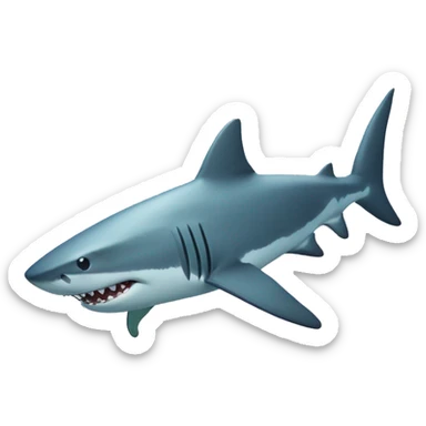 Shark in the ocean sticker