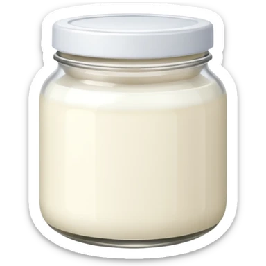 plain yogurt in a jar sticker