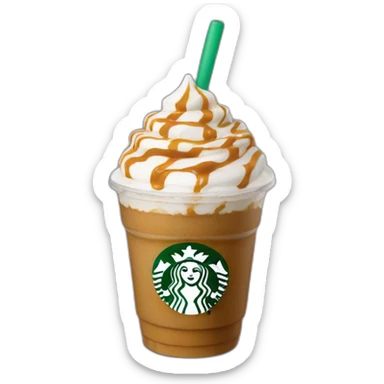 starbuck caramel frappuchino sticker
