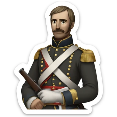 soldier with a bandaged hand in the Crimean War sticker