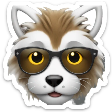 cool anthropomorphic furry  sticker