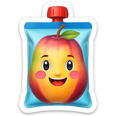 Make a fruit pouch emoji sticker