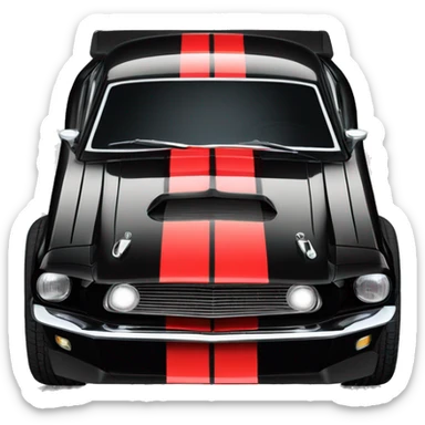 Black and red Shelby GT 500 sticker