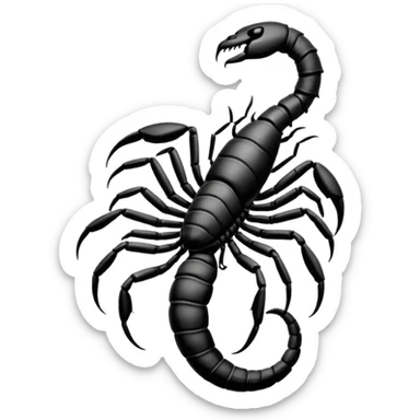 Scorpion Tattoo on the neck. sticker
