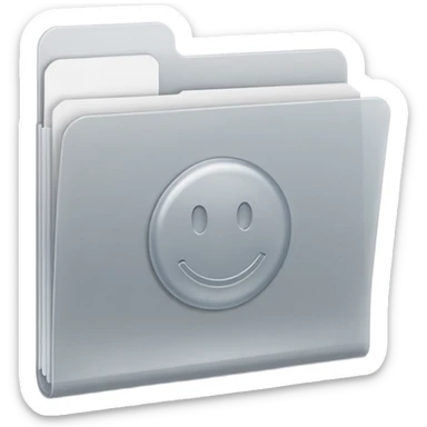 A **minimal emoji-style icon** of a frosted light-gray plastic folder, rectangular with **rounded corner*, **elastic string closure with a circular button** at the center, slightly translucent surface, clean flat front, subtle soft shading, and a **simple tax/forms symbol** 
 sticker