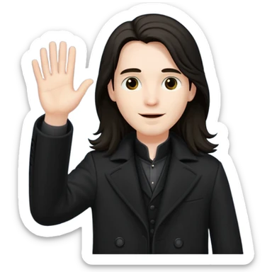 the character Caleb from the video game Blood waving as a greeting sticker