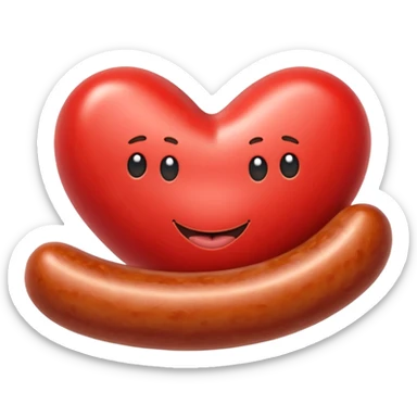heart shaped sausage (Love) sticker