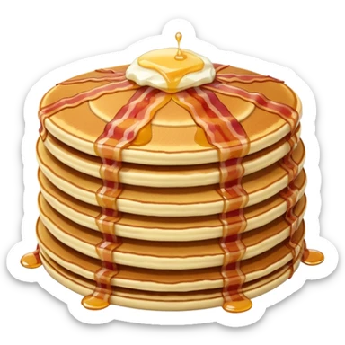pancakes with meat sticker