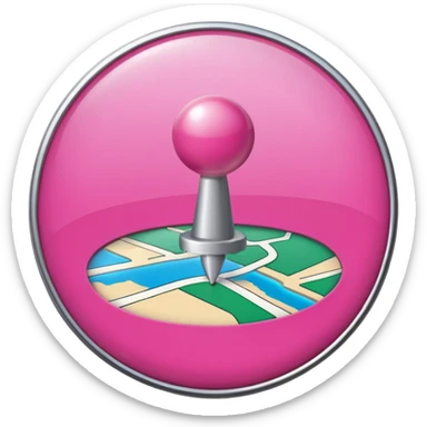 pink pin location - no face  sticker