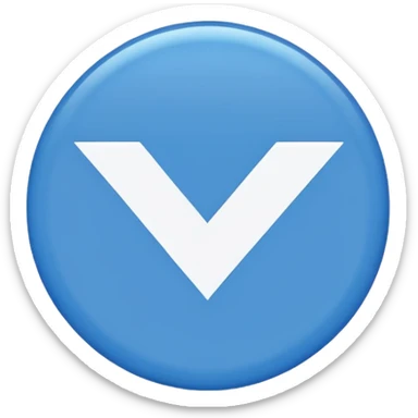 Make me an emoji that theirs a blue circle and inside of the circle is blue bot they should be a white tick inside the circle  sticker