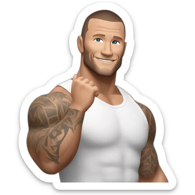 Randy Orton doing his signature pose sticker