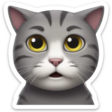the cat from the meme boo got scared don't be afraid sticker