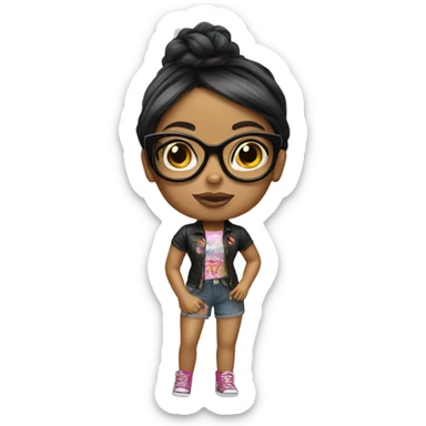  bratz doll with glasses sticker