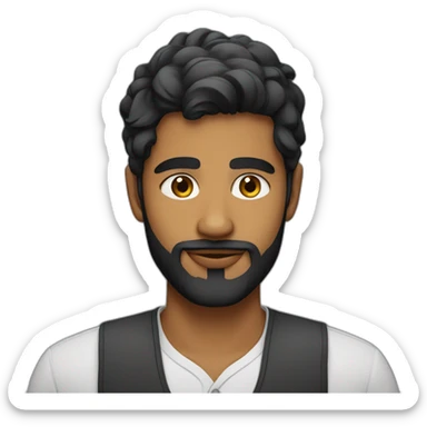 sri lankan 25 year old handsome and stylish guy with a beard sticker