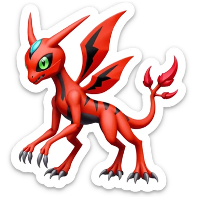 Meloetta-Guilmon-Scizor-Darkrai-Pokémon-Fakémon-creature sticker