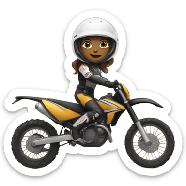 Dirt bike with girl on the back sticker