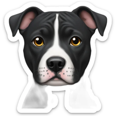 Staffy black sticker