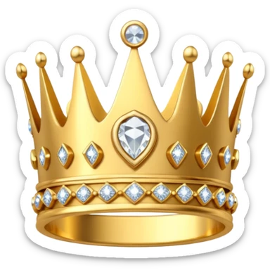 15th birthday ring with crown sticker