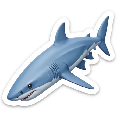 A shark with three legs wearing blue Nike shoes sticker