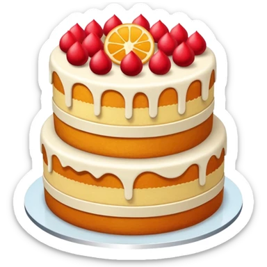 cake with separeated layer pieces sticker