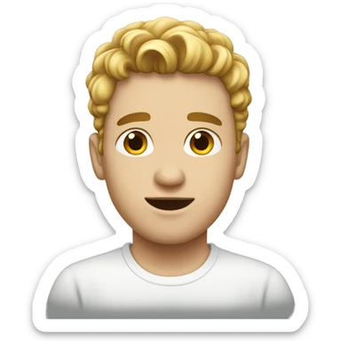 jeune homme blanc cheveux rasé  sticker