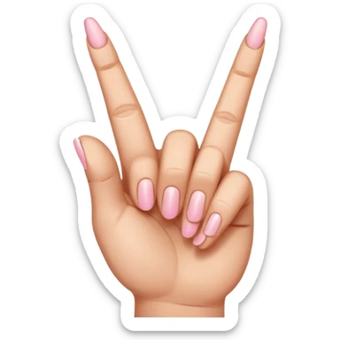 index and pink fingers up like a horns sign withhands  but pointed down sticker