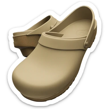 Broken stock Boston clog khaki beige color sticker