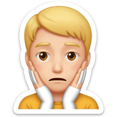 Embarrassed face sticker