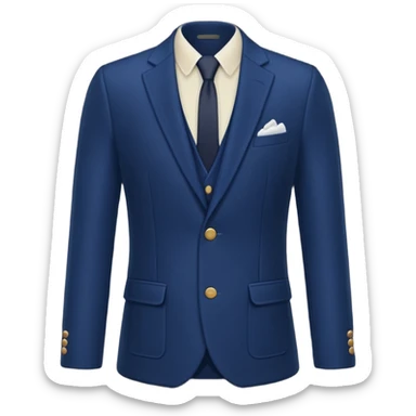 plain isolated dark blue blazer sticker