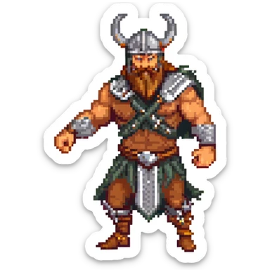dancing viking sticker