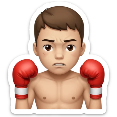 young boy professional boxer knocked out cold sticker