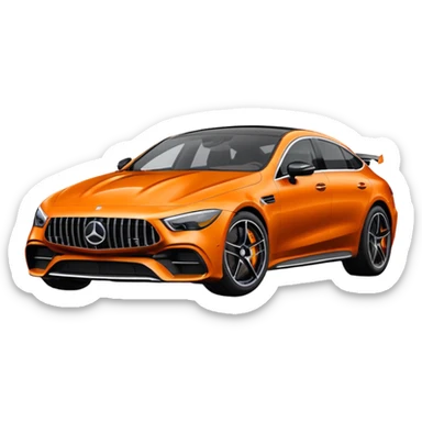 Mercedes amg gt 63 orange colour sticker