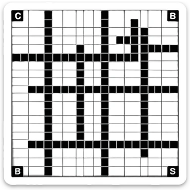 part of a newspaper crossword sticker