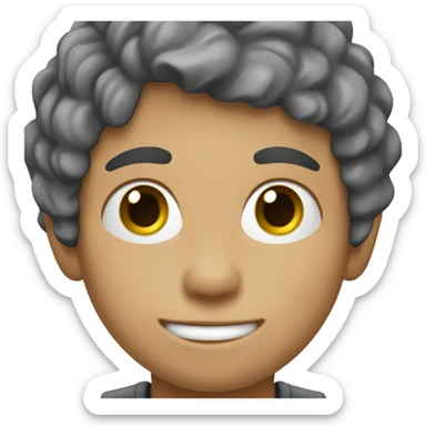 niño de 10 años moreno de piel blanca sticker