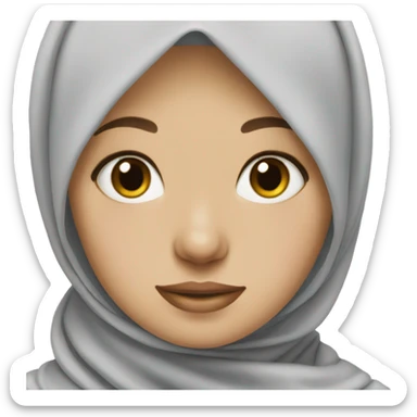 Hijab girl white skin  sticker