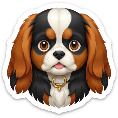 Cavalier king charles spaniel tricolor sticker