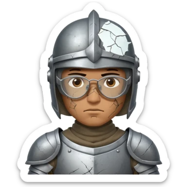Knights with Glasses: Knight with cracked lenses after battle



















 sticker