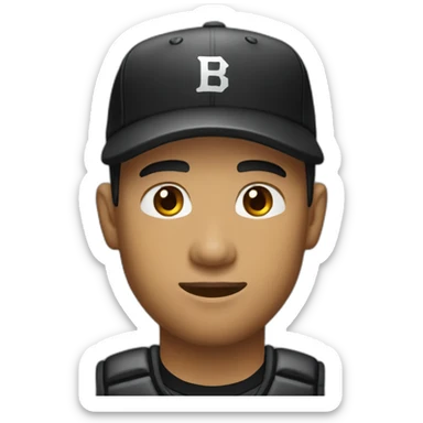 Cambodian man with a scruffy beard and high and tight fade haircut, wearing black shirt and block vest, black baseball cap sticker